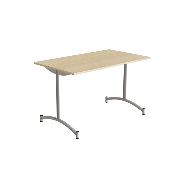 Bord Zeb 231, 1200x700 mm Højde 720 mm, Lydabsorberende birk laminat, Alu stel
