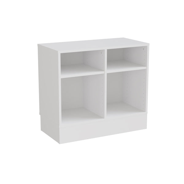 Reol Stig i hvid laminat 2½-rum, med sokkel