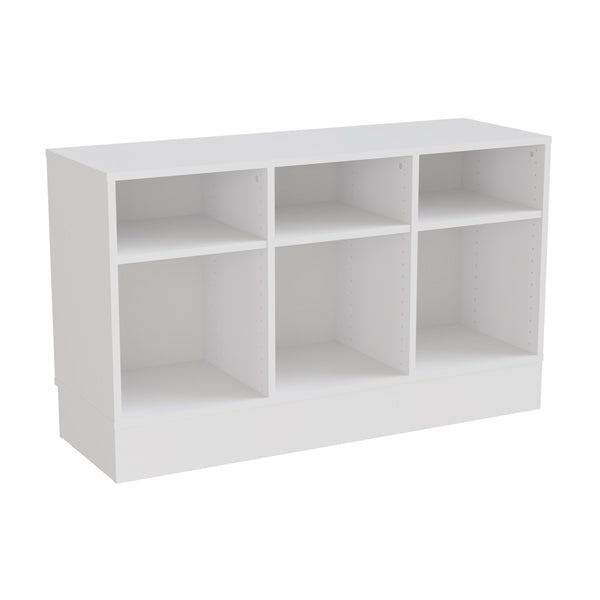 Reol Stig i hvid laminat 3½-rum med sokkel