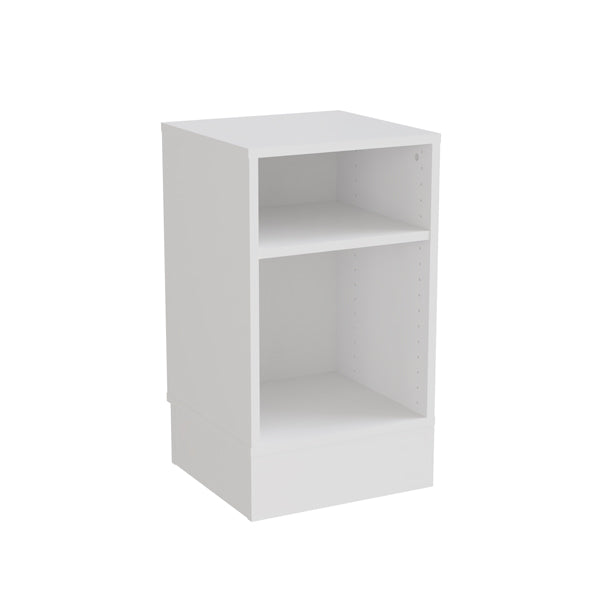 Reol Stig i hvid laminat 1½-rum med sokkel