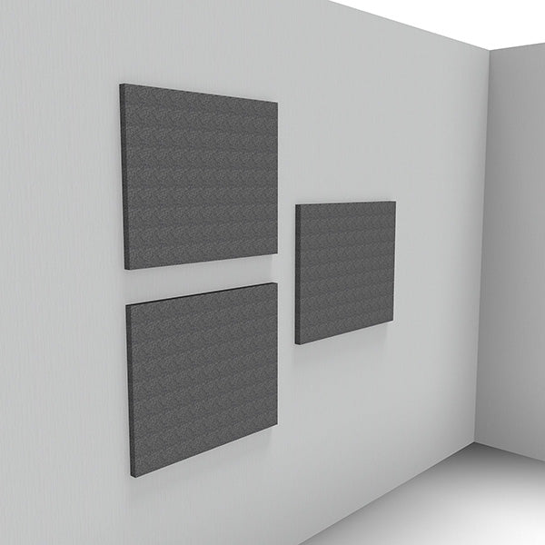 Lydabsorbent Sound Off EcoSUND Væg, 1000x1000x50 mm Grå, uden tekstil
