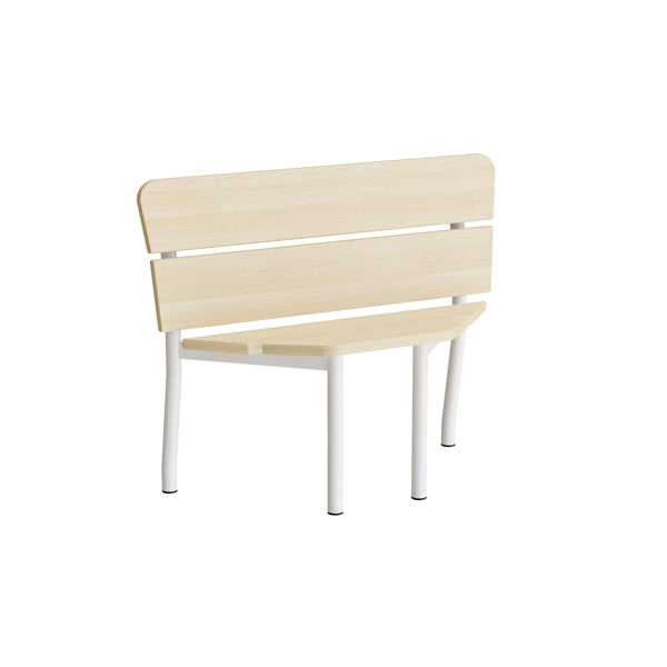 Sofa Pausa 551, hjørne, birkelaminat, hvidt stel