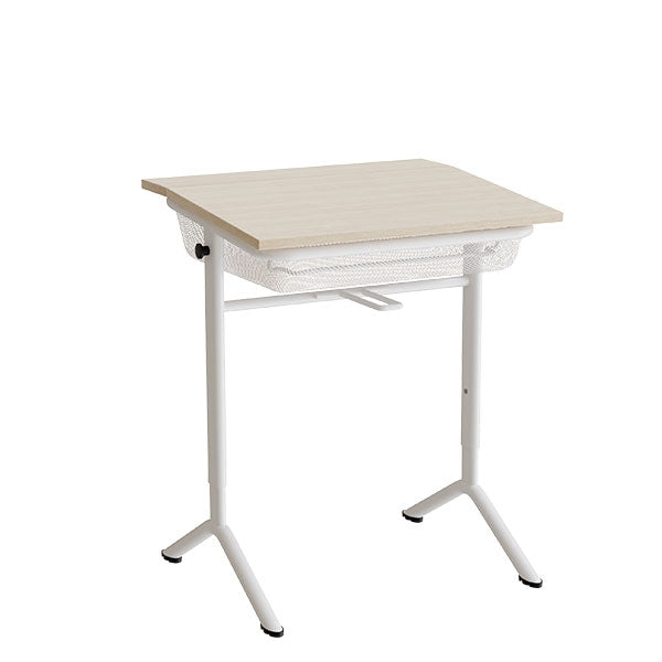 Elevbord Atlas 1128, 650x550mm, lyddæmpende eg højtrykslaminat, hvidt stel