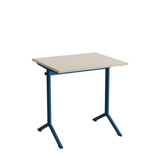 Bord Atlas 1130, 700x600mm, eg højtrykslaminat, blåt stel