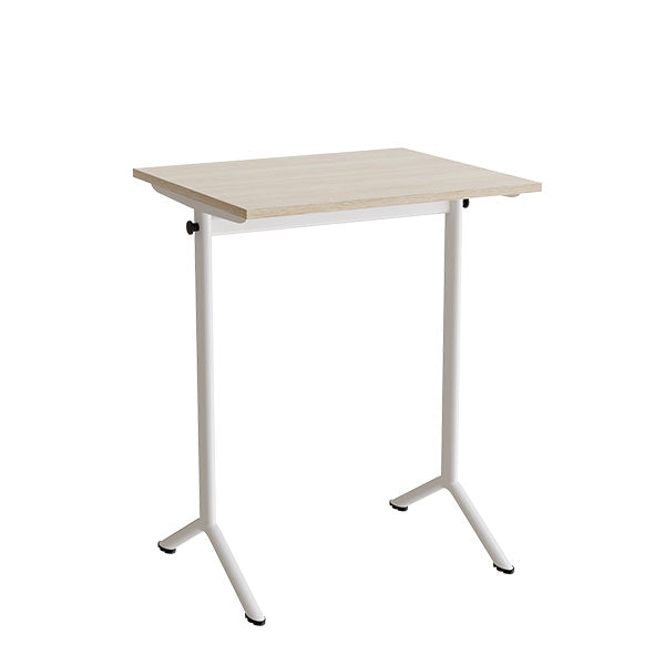 Bord Atlas 1130, 700x600mm, eg højtrykslaminat, hvidt stel