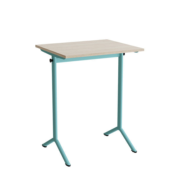 Bord Atlas 1130, 700x600mm, eg højtrykslaminat, turkis stel