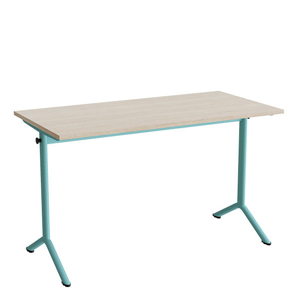 Bord Atlas 1130, 1200x600mm, eg højtrykslaminat, turkis stel