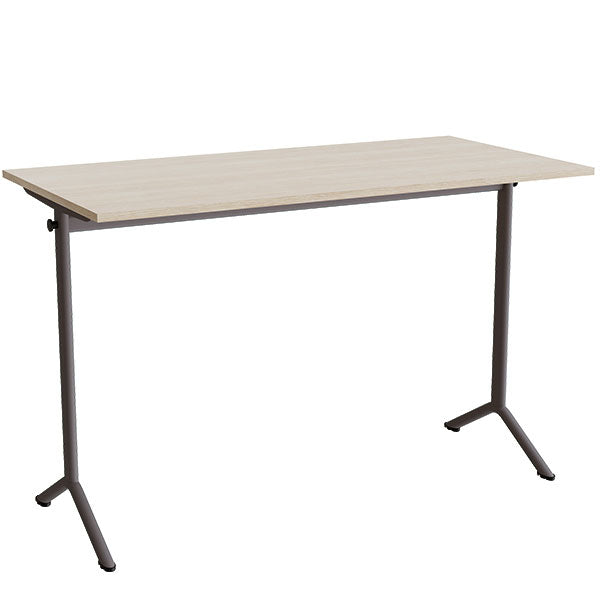 Bord Atlas 1130, 1400x700mm, lyddæmpende eg højtrykslaminat, gråt stel