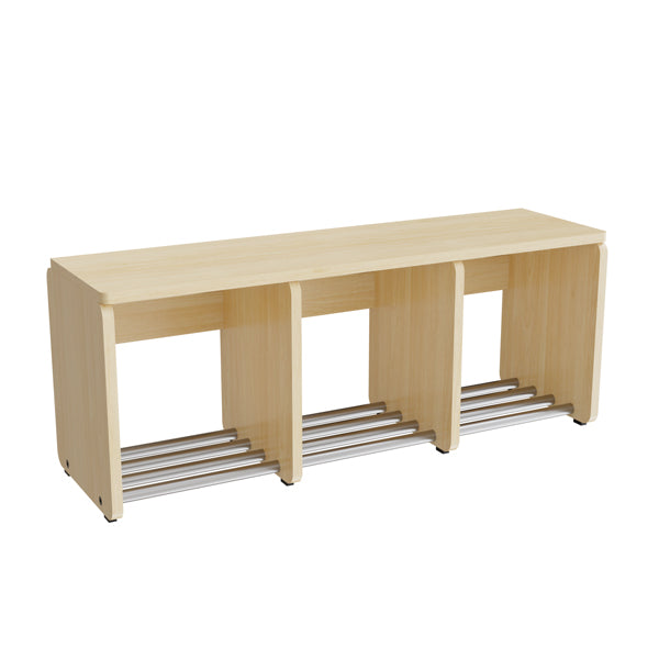 Garderobeindretning Eira Light, skohylde, 3 pladser, rumbredde 280 mm, naturfarvet krydsfinér