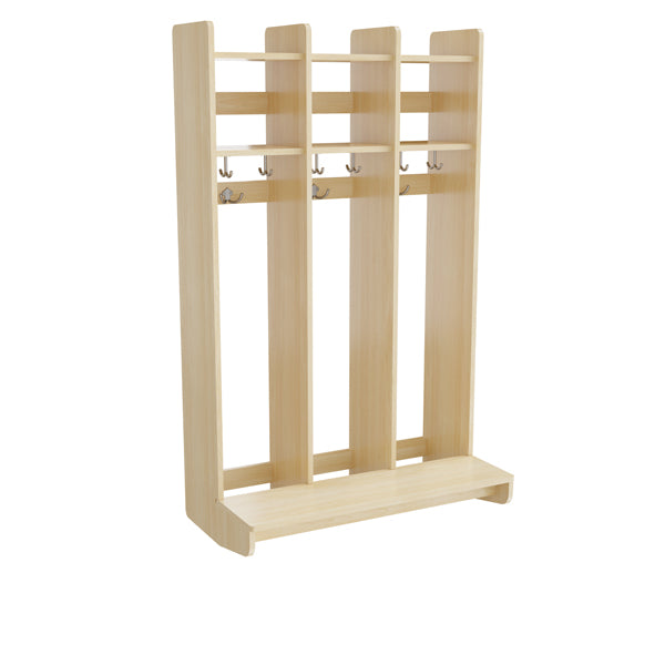Garderobeindretning Eira Light, vægmodel 3 pladser, naturfarvet krydsfinér, rumbredde 220 mm