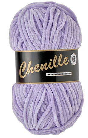 Chenille 6, lys lilla, 100 g, nr. 63