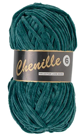 Chenille 6, petrol, 100 g, nr. 72