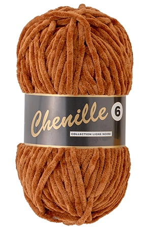 Chenille 6, cognac, 100 g, nr. 114