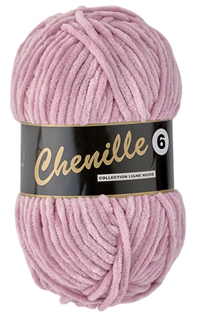 Chenille 6, rosa, 100 g, nr. 711