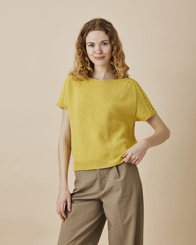 T-shirt med sadelskuldre i Esther by Permin | Model nr. 8934127