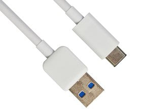 USB-C to USB-A 3.0 Cable, White (2m)
