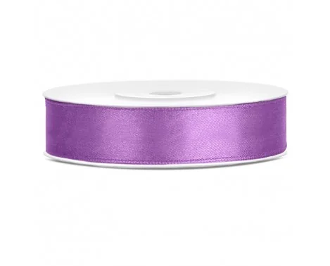 Satinbånd, lavendel, 12 mm, 25 m