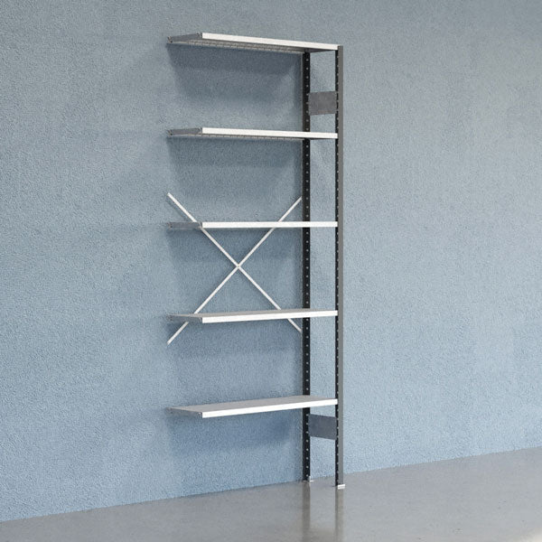 Lagerreol V06 Følgesektion 2500x300 mm Åben / Galv