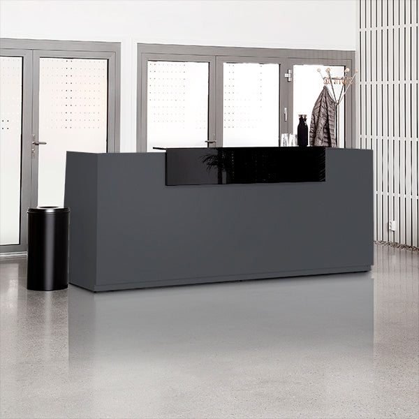 Reception DNA Antracit 2600 mm, Fast bordplade