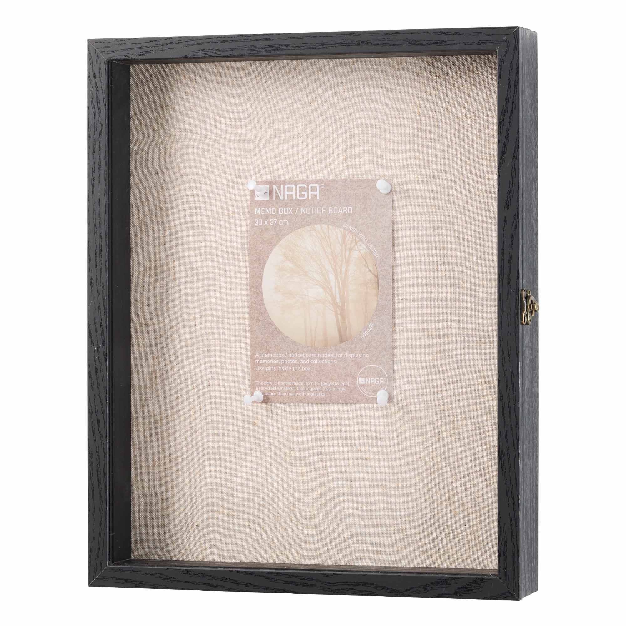 3D ramme, 30x37 cm, sort