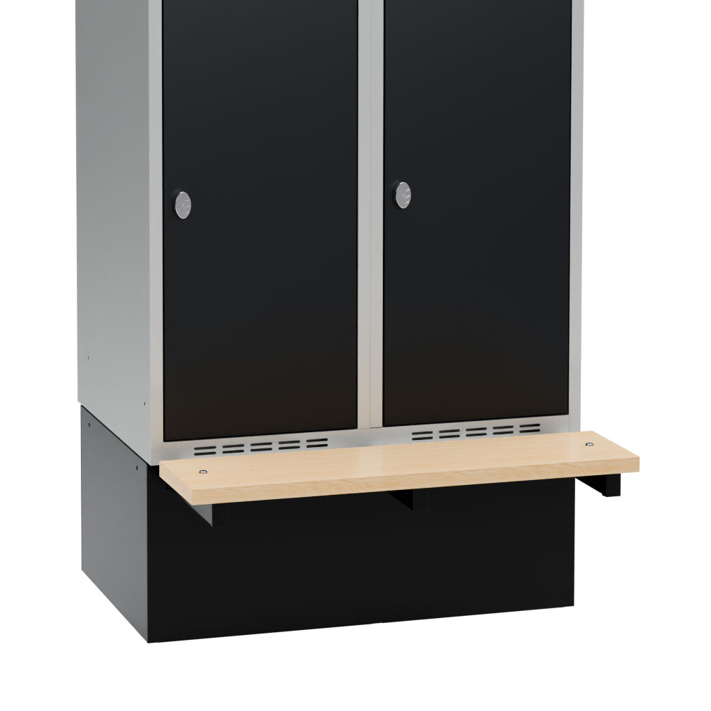 Høj sokkel siddebænk i birk 800x550mm