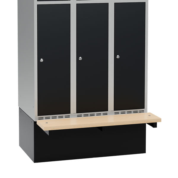 Høj sokkel siddebænk i birk 900x550mm