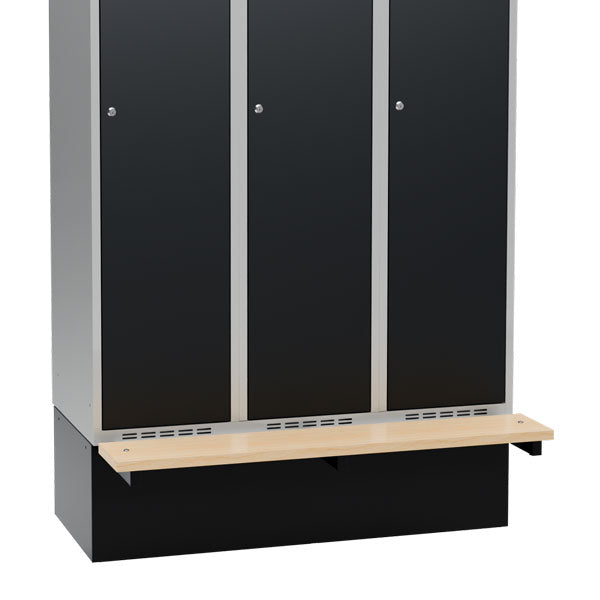 Høj sokkel siddebænk i birk 1200x550mm