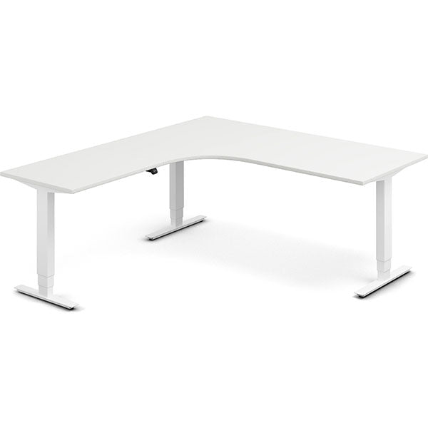 Hæve-sænkebord DNA, Hvid 1800x2000mm Venstre 3-ben/Hvid