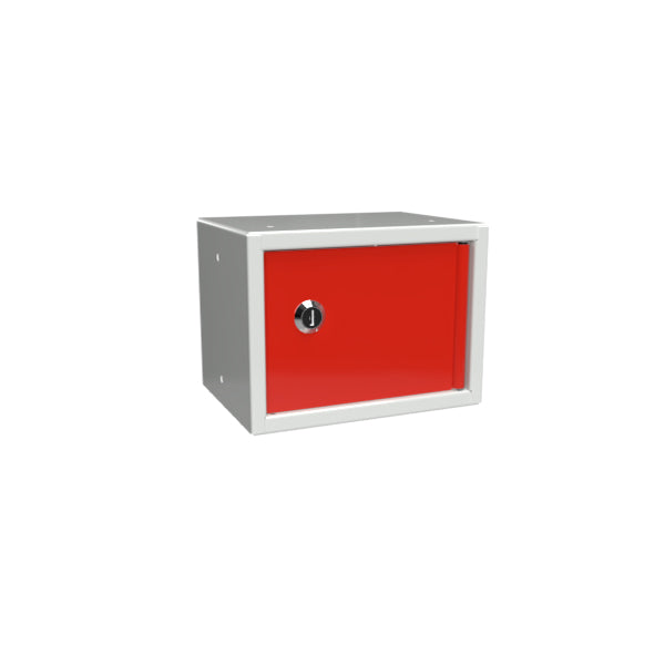 Opbevaringsboks 150x200x150 mm Rød dør, cylinderlås