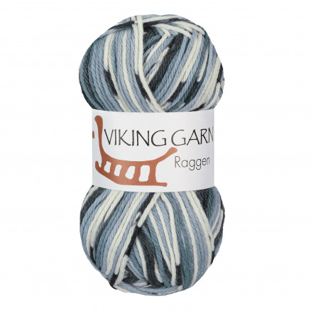 Viking Garn Raggen 711 Multi Grå/ Hvid