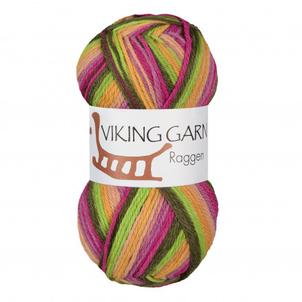 Viking Garn Raggen 744 Multi Gul/ Grøn