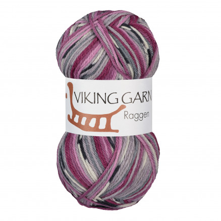 Viking Garn Raggen 762 Multi Grå/ Rosa
