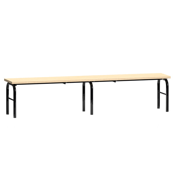 Fritstående bænk i birk laminat, bredde 2000 mm