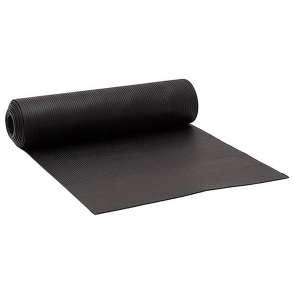 Hyldemåtte ESD sort gummi, rulle 0,6x24 meter