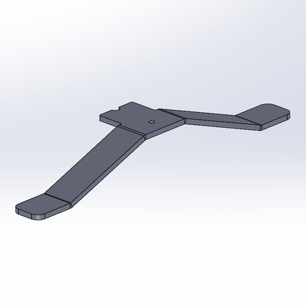 Fod, buet 50 mm Alugrå ESD