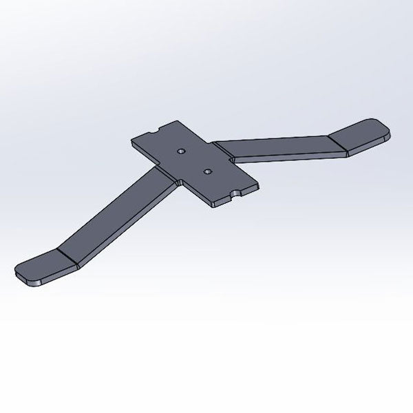 Fod, dobbelt 50 mm Alugrå ESD
