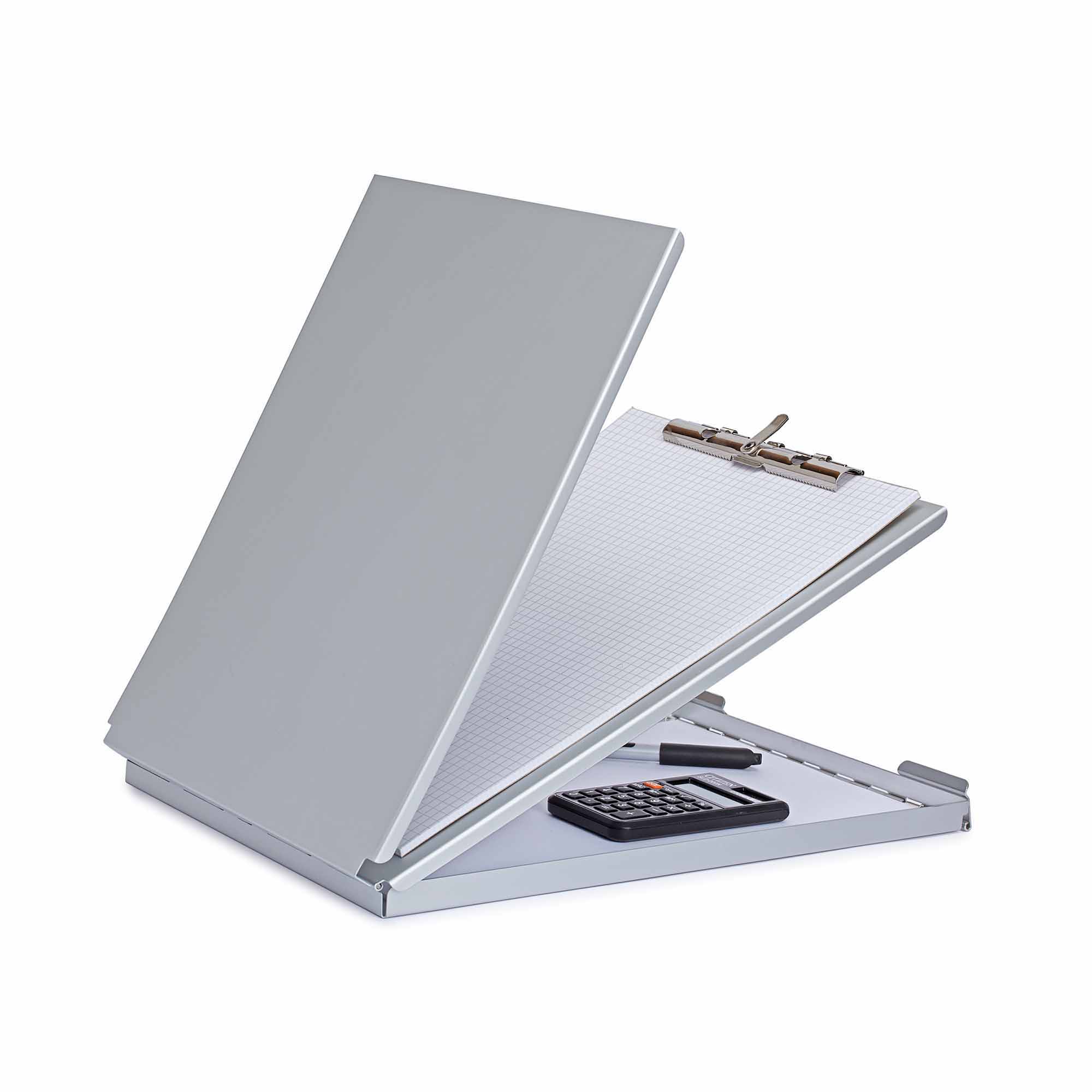 Aluminium clipboard A4 med opbevaring MAULcase