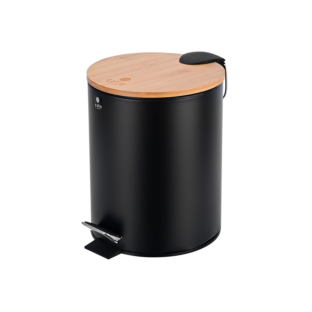 Pedalspand med softclose 5 liter Bambus sort