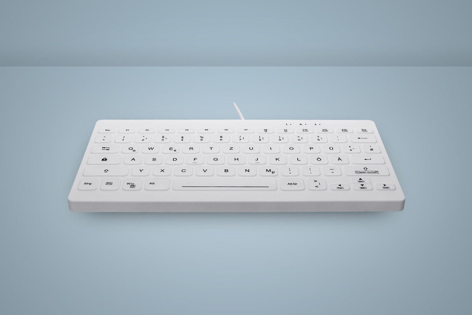 Active Key QuickClean Med Keyboard Rem Cov Mini W White