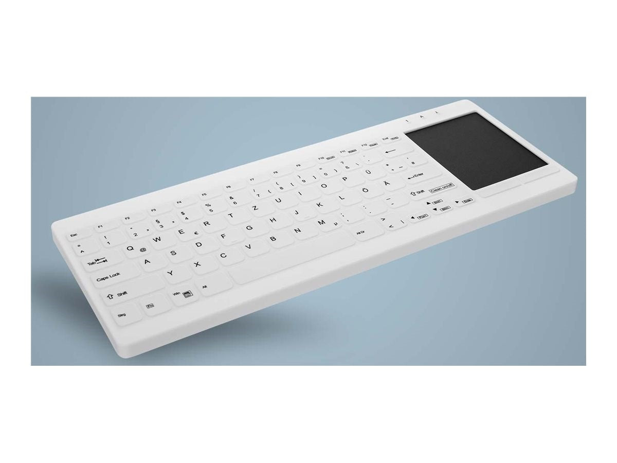 Active Key QuickClean Med KB IP68 Touchpad Mini W White