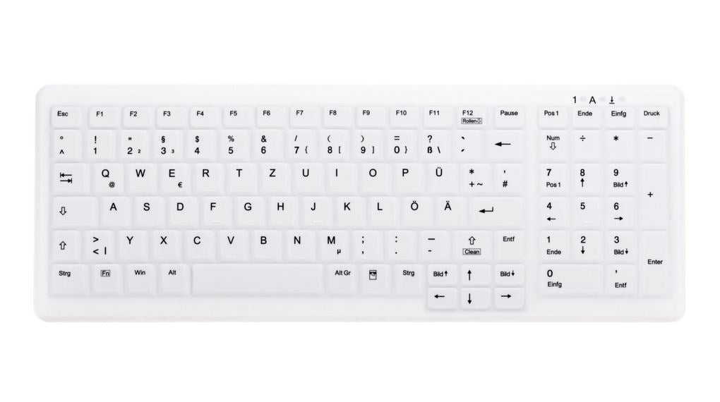 Active Key ClassicClean Med Keyboard IP68 Compact WL White