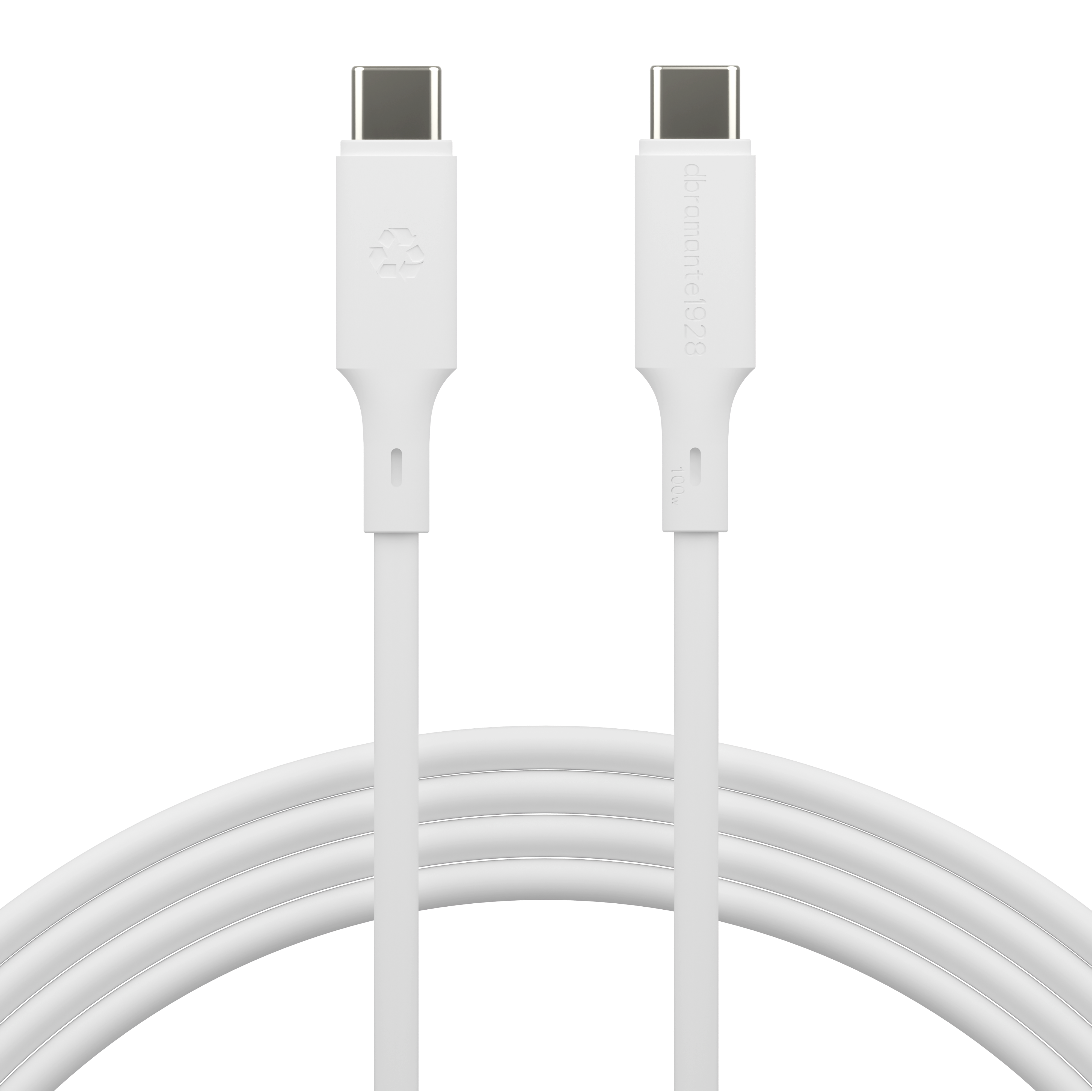 DBRAMANTE re-charge IT Cable 2m USB-C/USB-C 100W - White