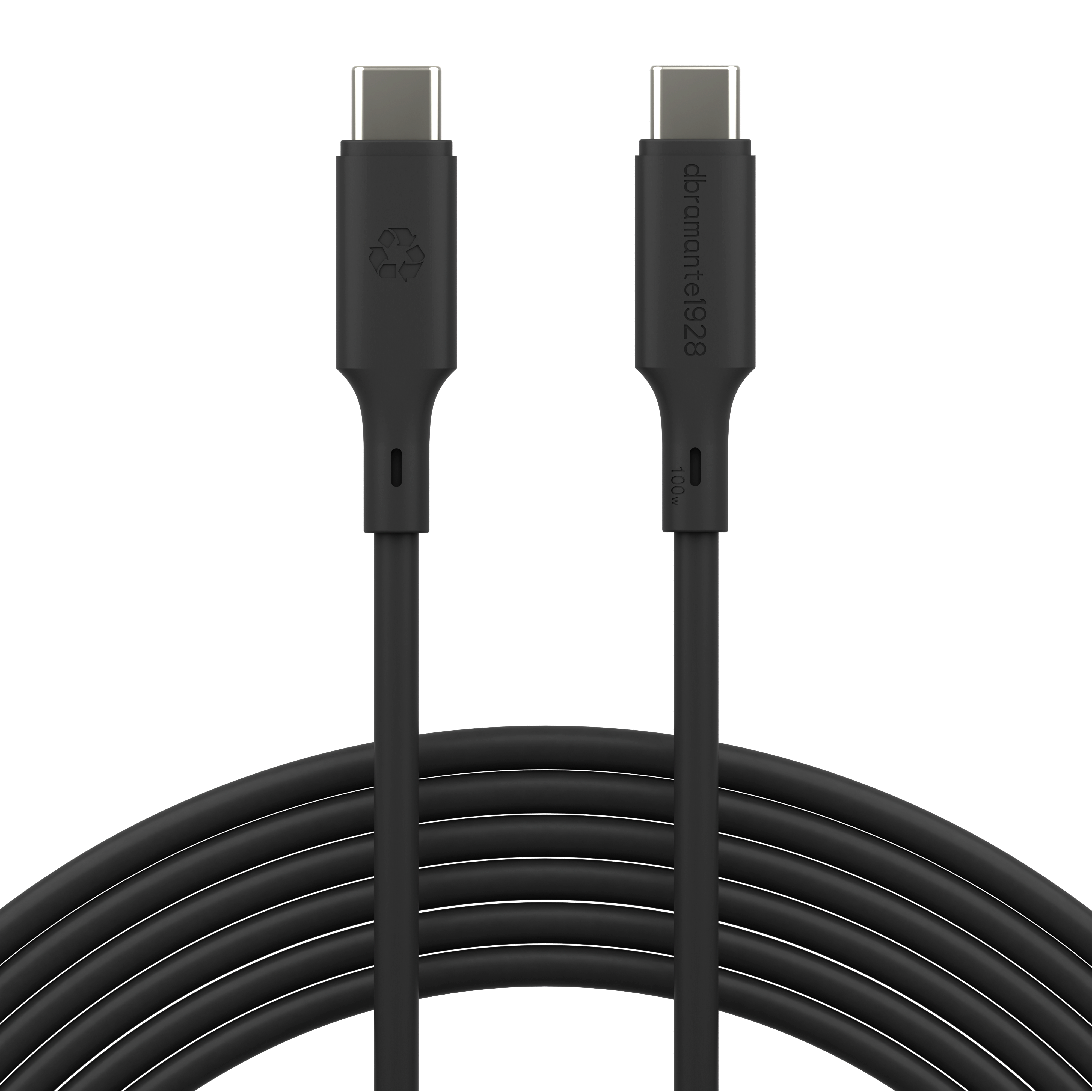 DBRAMANTE re-charge IT Cable 3m USB-C/USB-C 100W - Black