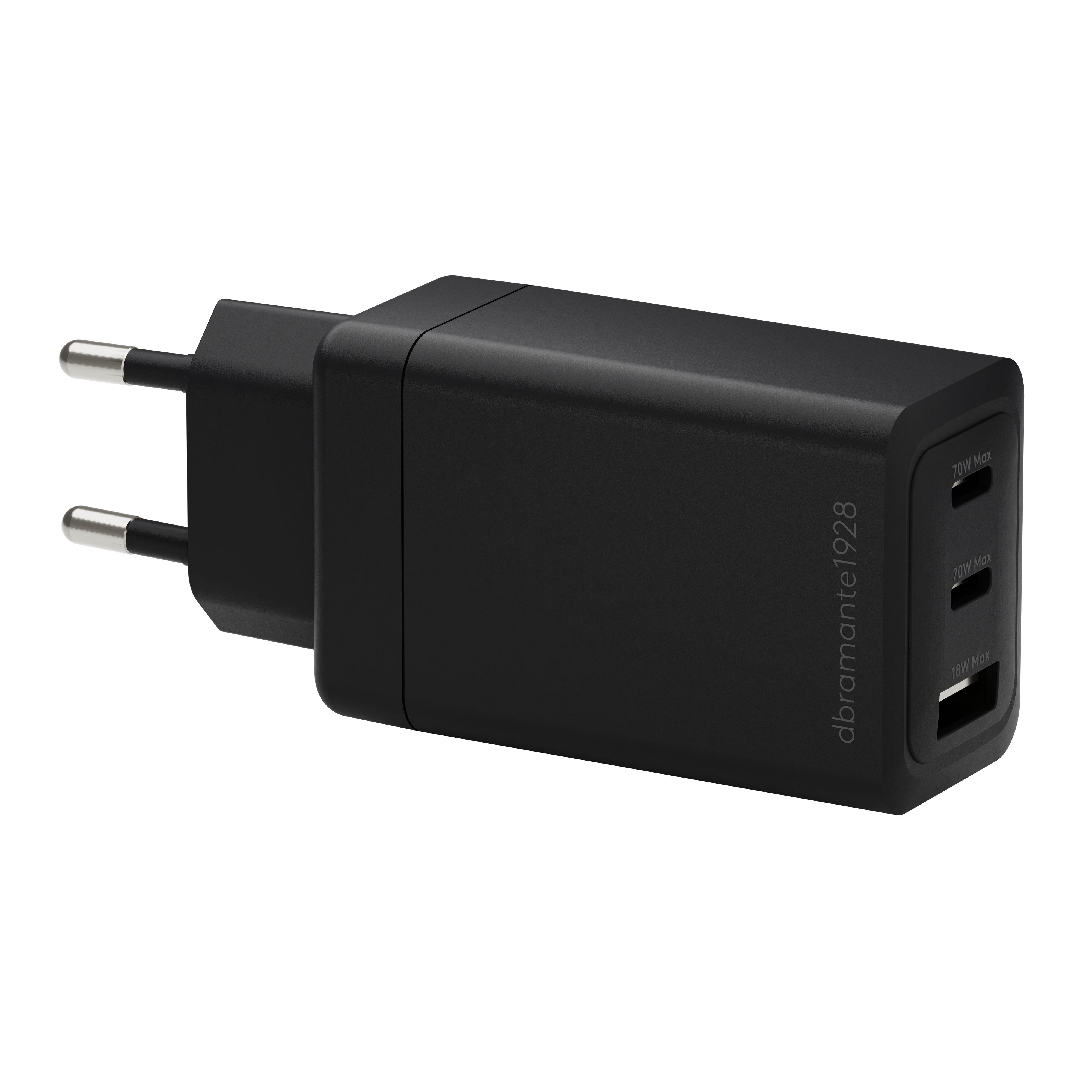DBRAMANTE IT - EU W. Charger - 2xUSB-C 70W + 1xUSB-A  - BLK