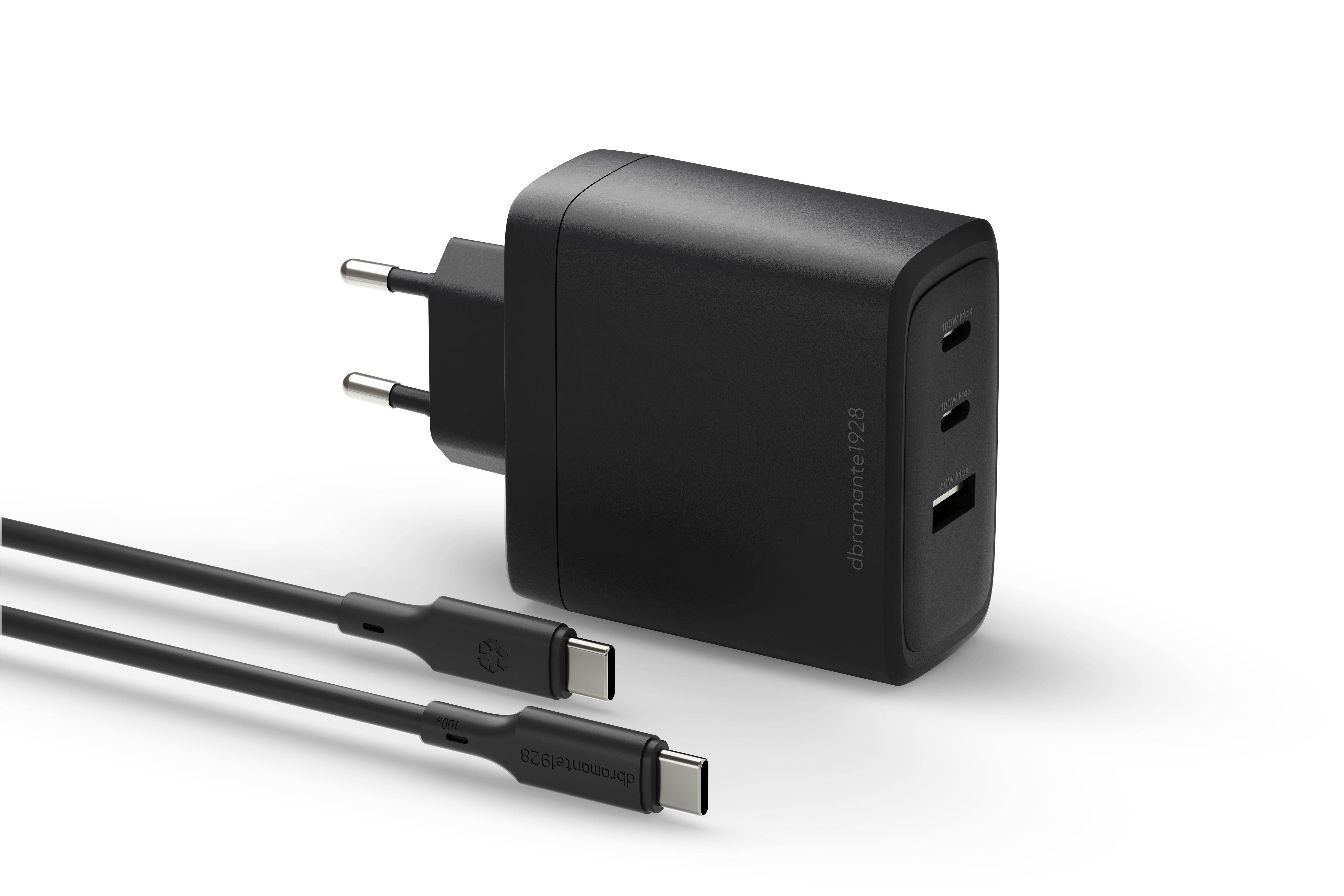 DBRAMANTE IT - EU W. Charger - 100W + 2m C-C TPE cable - BLK