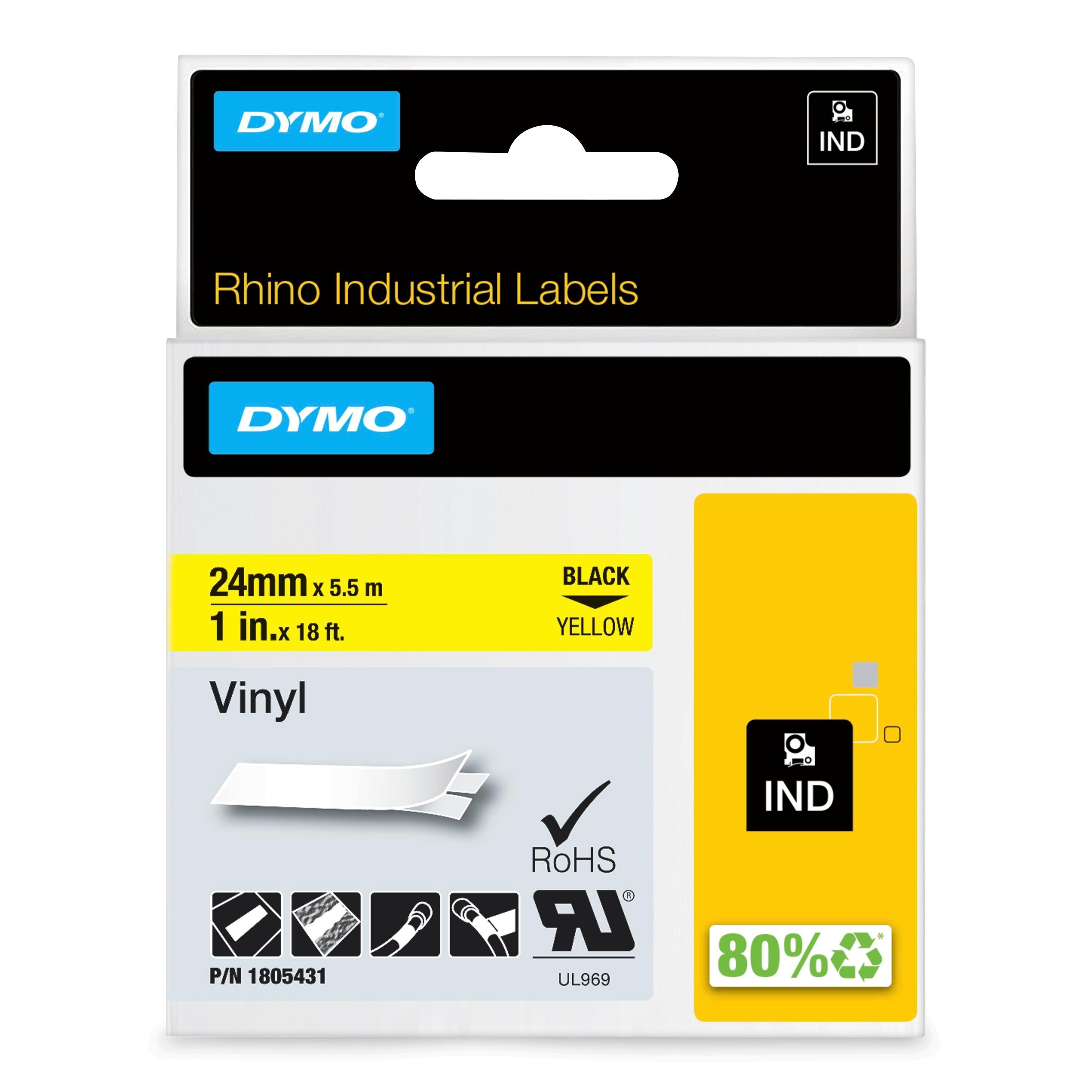 Tape Rhino 24mmx5,5m colour vinyl bl/yel