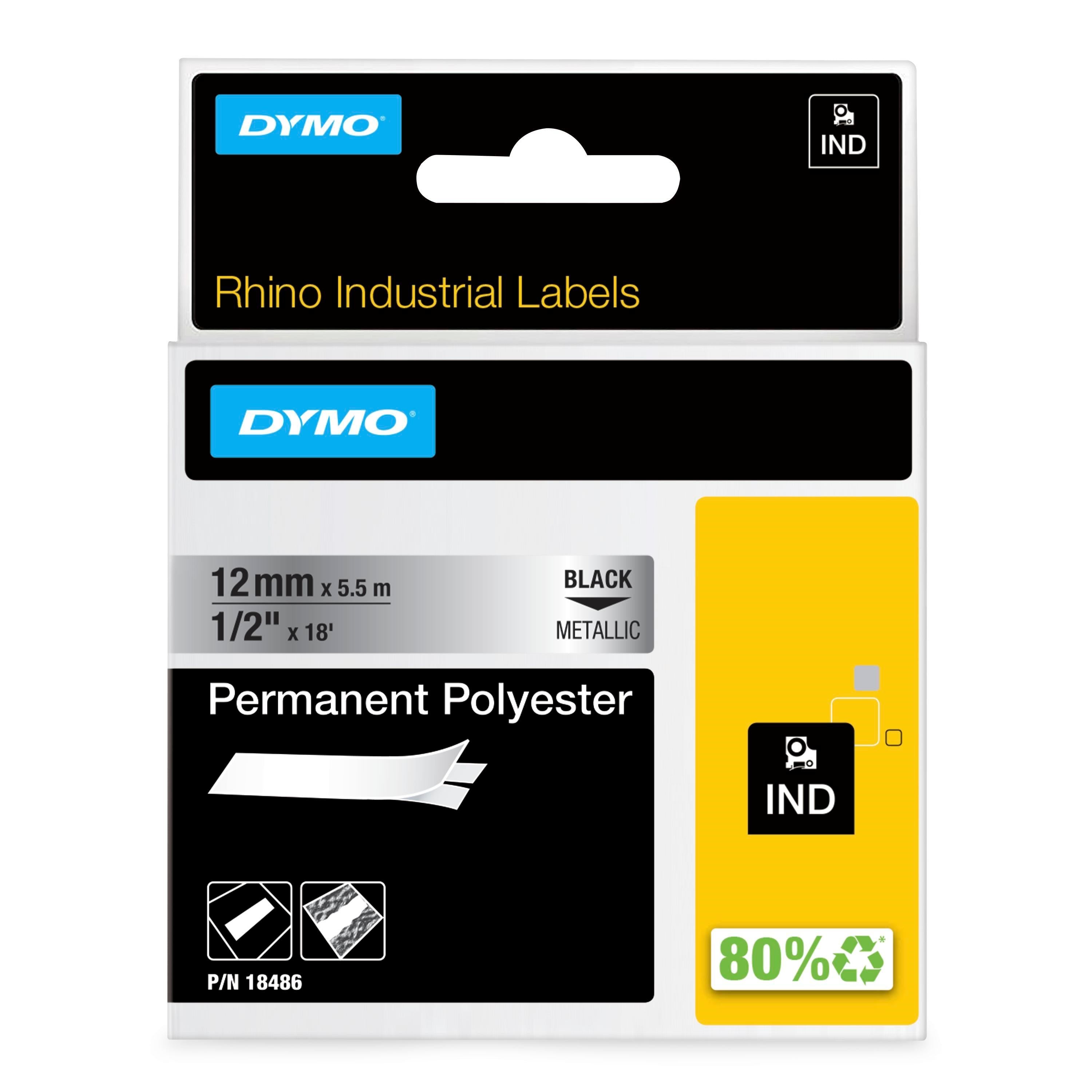 Tape Rhino 12mmx5,5m perm polyest bl/metal