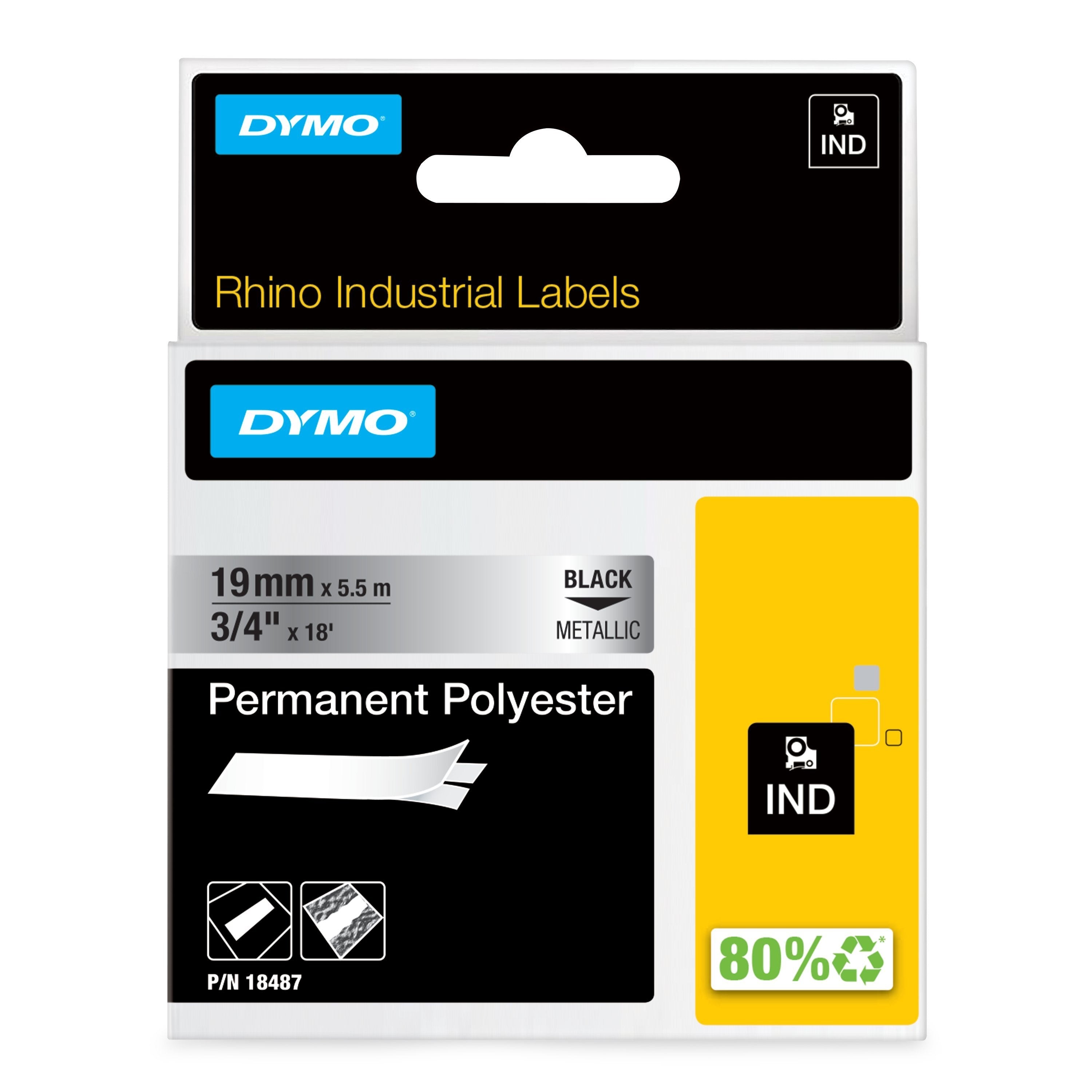 Tape Rhino 19mmx5,5m perm polyest bl/metal