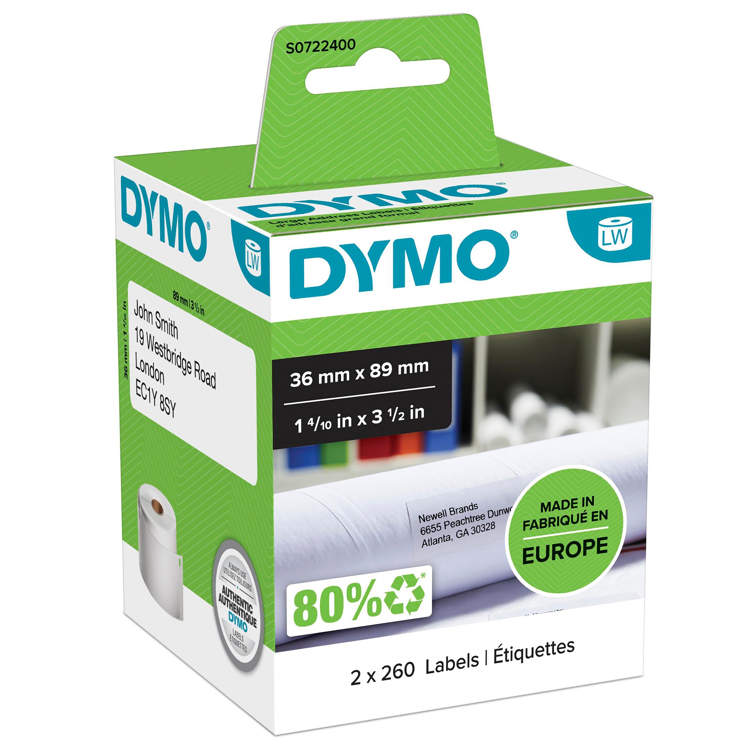Label Addressing 36x89 perm white(2x260)
