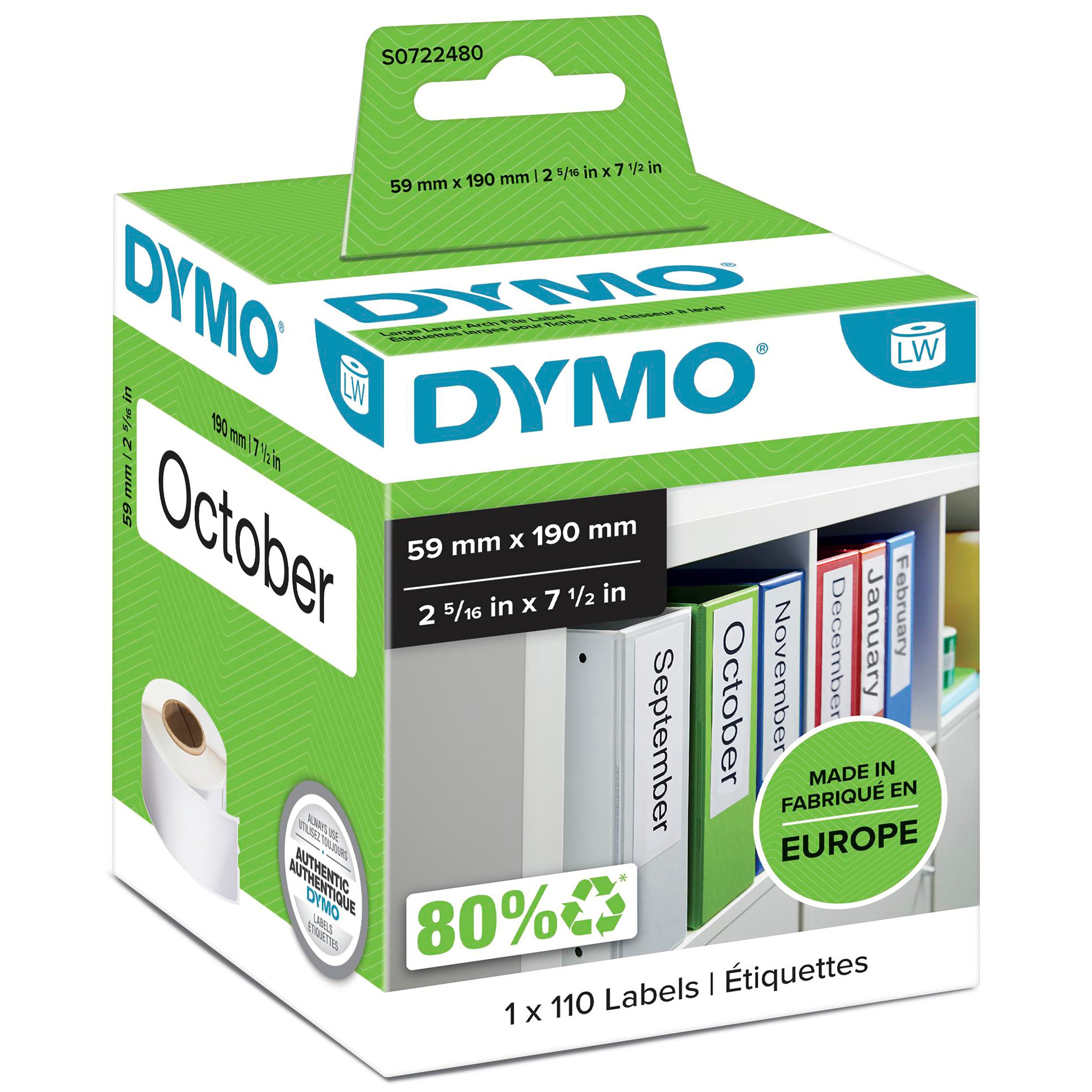 Labels t/brevordner 59x190mm hvid (110)